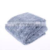 Fluffy Microfiber Plush Black Double Layer Sherpa Throw Blanket 50 x 60 Inches for Couch Sofa thumbnail-5