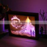 3D Light and Shadow Night Lamp Paper Carving Art Photo Frame Box thumbnail-5