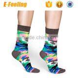 2016 Fashion Custom Jacquard Logo Camo Socks thumbnail-2