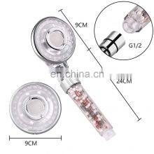 Filtration Ionic Color Changing LED Shower Head 7 Spray Adjustable Shower Head