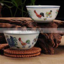 Antique Ceramic Porcelain Ming Dynasty Chenghua Doucai Chicken Bowl Vase Replica