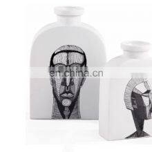 Interior Ceramic White Gold Home Luxury Decoration Matt Vase thumbnail-3