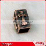 Antique Brass Garments Metal Column Cord End String Stoppers thumbnail-4