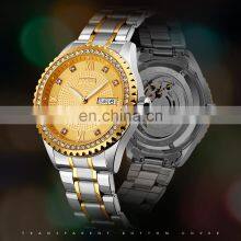 Top Brand Skmei 9221 Mechanical Automatic Luxury Gold Stainless Steel Men Watches thumbnail-5