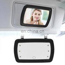 Autoaby Universal LED Car Interior Mirror Touch Switch Makeup Mirror Sun Visor Clear Interior HD Mirror 170*110mm-no Battery thumbnail-2