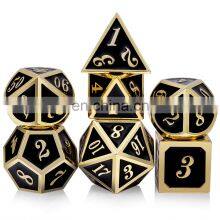 Wholesale Custom Dices Set With Numbers Polyhedral Dice for Dungeons and Dragons Game Sicbo Material Metal Dice thumbnail-2