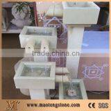 Marble Stone Garden Water Exterior Fountains, Beige Marble Exterior Fountains thumbnail-2