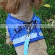 Dog Harness With Leash Summer Pet Adjustable Reflective Vest Walking Lead for Puppy Polyester Mesh Harness thumbnail-2