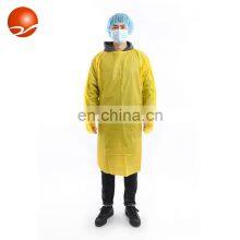 Polyethylene Disposable Medical Yellow CPE Isolation Plastic Gown thumbnail-1