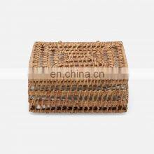 Hot Sale Natural Rattan Luncheon Napkin Holder Cheap Wholesale Tableware Wicker Napkin Basket Wovenmade in Vietnam thumbnail-2