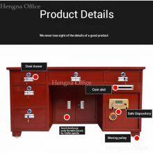 1.6m Metal Office Desk- ESD491 |Integrated Safe and Master-Key Dual Control for Jewelry Store & Luxury Showrooms thumbnail-1