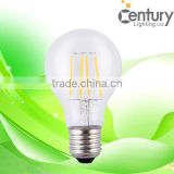 Hot alibaba supplier Century Lighting 120lm/w PF>0.9 4w 6w 8w e27 led filament bulb