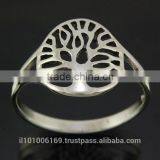 Tree of Life Plain Sterling Silver Ring, Rp802 thumbnail-1
