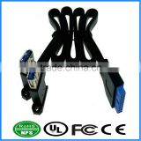 Dual USB3.0 20Pin Cable Panel Mount Extension Adapter Cable Mounting Ears