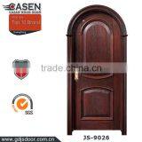 Luxury interior single sliding wood door bolection door design arch wooden door