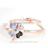 Fashion Jewelry Good Luck Clover Crystal Love Charm Bracelets Bangles for Women thumbnail-6