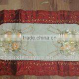 Elegant Hand Ribbon Embroidery Table Cloth /curtain With Ribbon Embroidery Different Shapes thumbnail-1