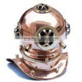 Copper Helmet, Copper Decorative Helmet , Vintage Nautical Helmet thumbnail-1