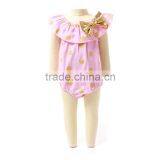 2016 Kaiya Wholesale Chirlden Boutique Clothing Printed Fabric Baby Romper thumbnail-3