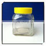 Fancy Square Glass Honey Jar Plastic Lid DH371 thumbnail-3