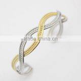 Bestselling Wedding Engagement Bangle Bands Bridal Jewelry Plated 18k Gold & Silver Bracelets & Bangles Thin Fashion Open Bangle