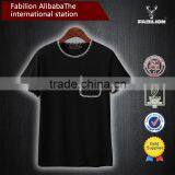 Website Wholesale Men Clothing With Pocket,100% Cotton Black Blank Casual T-shirt thumbnail-3