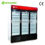 1100L commercial three door freezer/vertical glass door freezer with CE (SLD-1840F)