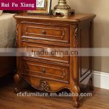 Bed room furniture night table with classical handmade carving C-222