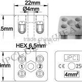 Type BV 4 Mm2 Glazed Ceramic Connection Blocks. Nickel Plated Connectors. thumbnail-2