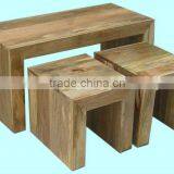 Wooden Coffee Table Set,mango Wood Furniture,living Room Furniture,long John Coffee Table Set,home Furniture,solid Wood Furnitur thumbnail-1