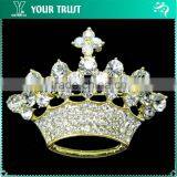 6MM Pearl Silver Metal Rhodium Sun Flower Pin Rhinestone Brooches thumbnail-3