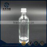 Cylinder Clear 50ml Screw Cap Glass Drinking Bottle for Wine