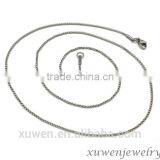 1.5mm Width Square Pearl Shape 316l Stainless Steel Twisted Link Chain