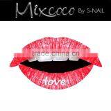 New Fashionable Sexy Lip Country Flag Temporary Tattoo Sticker for Girls thumbnail-4