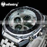 INFANTRY Fashion White Dial Digital Quartz Stainless Chronograph Watch thumbnail-2