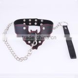 Batman collar, sex adult collar toys for women adult sex games hot selling leather posture chain collar