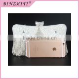 Alibaba china new designer women embroidery clutch hard case evening bag