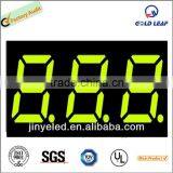 3 Digit 7 Segment LED Display in Yellow Green