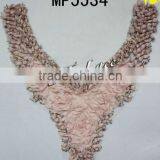 Light pink swiss chiffon mesh lace flower