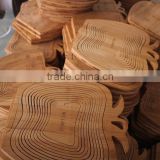 Bamboo Basket;Fruit Basket; Bamboo folding wooden fruit basket