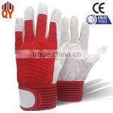Good Quality Grain Pigskin Ladies Motorbike Leather Gloves thumbnail-1