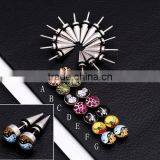 Fashion Stainless Steel Colorful Crystal Body Piercing Jewelry thumbnail-2
