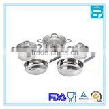 8pcs Stainless Steel Cookware With Silicon Handle