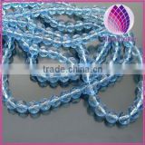 Bead light blue 6mm half-hand faceted round decorative glass bead curtains