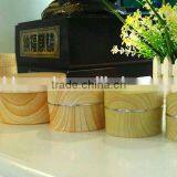 Round Plastic Type Bamboo Cosmetic Jars for Skin Care Cream Use thumbnail-2