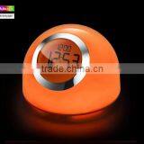 Led Mood Lamp Light With Digital Alarm Clock Lava Lamp 7 Color Chaning Night Light Touch Led Desk Table Lamp thumbnail-5