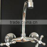 Double Handle Brass ZNIC Kitchen Faucet thumbnail-5