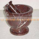 MARBLE MORTAR AND PESTLE HANDICRAFTS thumbnail-1
