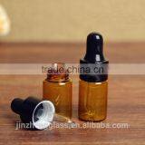 Straight Side Brown 3ml Glass Eye Droppers Black Bulb Glass Droppers for Use With Glass Bottles. Screw Top thumbnail-4