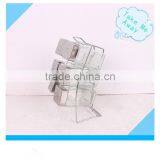 6pcs 100ml Glass Spice Jar With Metal Rack thumbnail-1